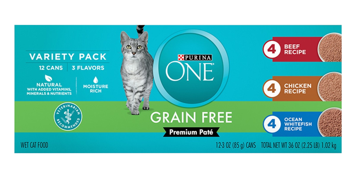 Purina ONE Grain Free Paté Wet Cat Food 12ct Variety Pack Purina US